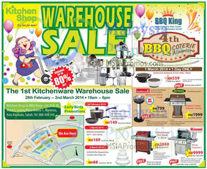 Featured image for (EXPIRED) Kitchen Shop & BBQ King Warehouse SALE @ Kota Kinabalu 28 Feb – 2 Mar 2014