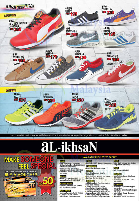 Voucher Outlets, Shoes Lifestyle, Running