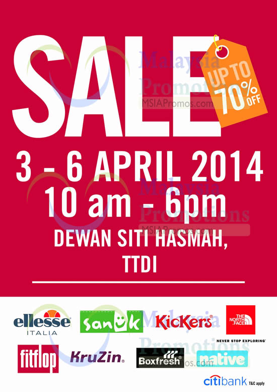 Featured image for Fit Flop, Bratpack, Kickers, North Face & More Up To 40% OFF SALE @ Taman Tun Dr Ismail 3 - 6 Apr 2014