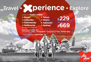 Featured image for (EXPIRED) Air Asia Promo Air Fares (Departure from Kuala Lumpur) 13 – 16 Mar 2014