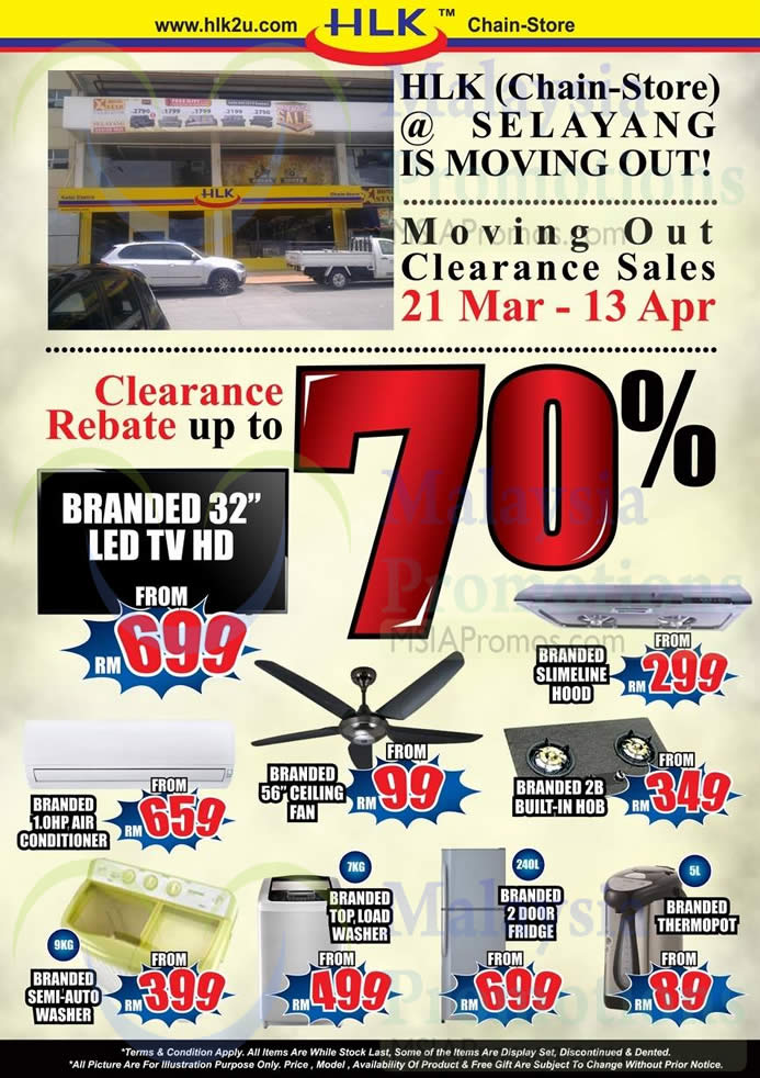 Featured image for HLK (Chain-Store) Moving Out SALE @ Selayang Selangor 21 Mar - 13 Apr 2014