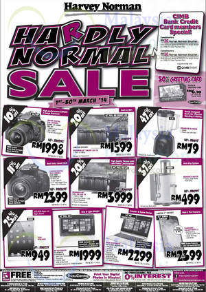 Featured image for (EXPIRED) Harvey Norman Digital Cameras, Furniture, Notebooks & Appliances Offers 8 – 14 Mar 2014