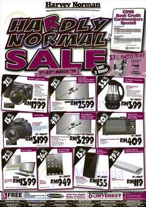 Featured image for (EXPIRED) Harvey Norman Digital Cameras, Furniture & Appliances Offers 29 – 30 Mar 2014