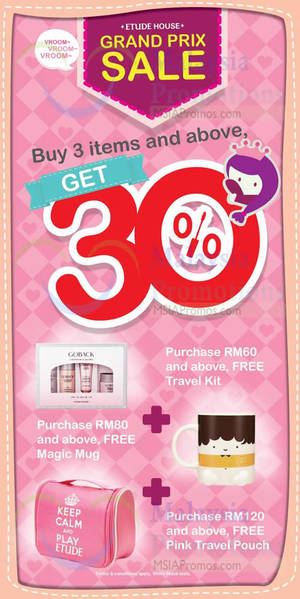 Featured image for (EXPIRED) Etude House 30% OFF 3 Items @ Nationwide 15 Mar – 16 Apr 2014