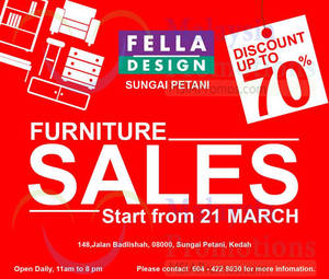 Featured image for (EXPIRED) Fella Design Furniture SALE Up To 70% OFF @ Sungai Petani Kedah 21 Mar 2014