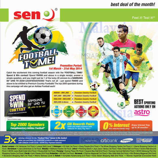 Football Time, Spend n Win Contest