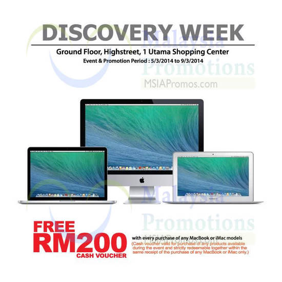 Free RM200 Voucher with MacBook or iMac