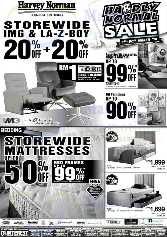 Hardly Normal Sale, Recliners, Mattresses, IMG, La-Z-Boy, Englander, Hilker, Napure, Natures Finest, Serta, Sealy Posturepedic, Tempur