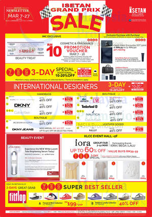 Featured image for (EXPIRED) Isetan Grand Prix Up To 70% OFF 3 Day Promo Offers 7 – 9 Mar 2014