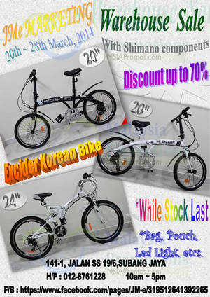 Featured image for (EXPIRED) JM e Marketing Bicycles Warehouse SALE @ Subang Jaya 20 – 28 Mar 2014