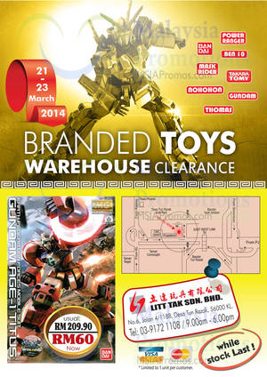 Featured image for Litt Tak Toys Warehouse SALE @ Kuala Lumpur 21 – 23 Mar 2014