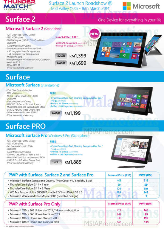 Microsoft Surface, Surface 2, Surface Pro