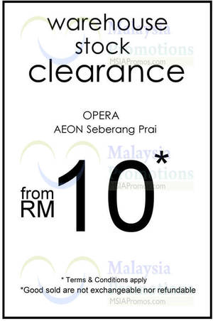 Featured image for (EXPIRED) Opera Shoes Warehouse SALE @ Aeon Seberang Prai 28 Mar – 15 Apr 2014