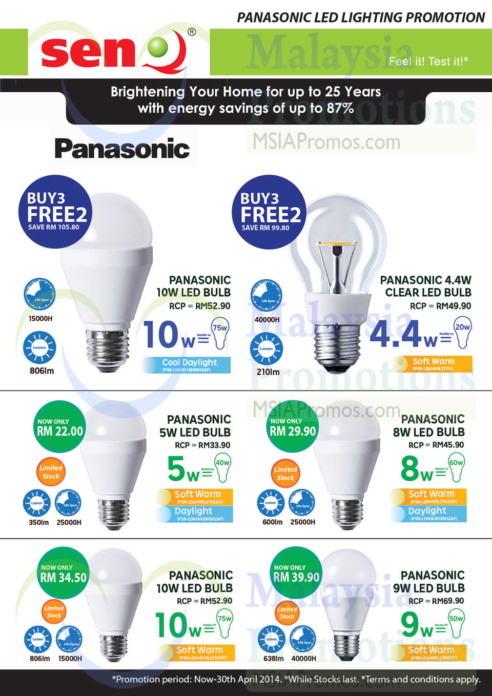 Featured image for SenQ LED Bulbs & Lights Promo Offers 9 Mar 2014