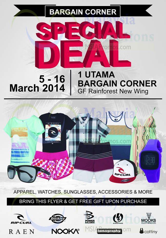 Featured image for Rip Curl Major Markdowns @ 1 Utama 5 - 16 Mar 2014