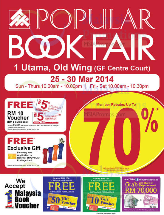 Popular 1 Utama, Free Voucher, Free Gift