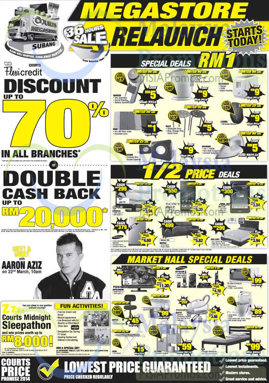 Subang USJ 1, Special Deals RM1, Half Price Deals, Market Hall Special Deals, TVs, Tablets, Mattresses, Home Theatre Systems, Irons