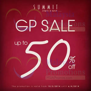Featured image for Summit Shoes Up To 50% OFF GP SALE 15 Mar – 6 Apr 2014