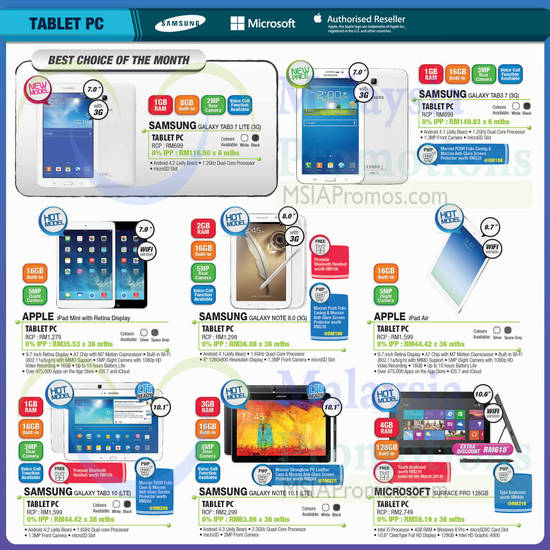 Tablets, Samsung, Apple, Microsoft