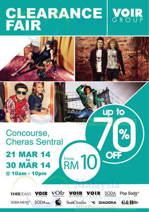 Featured image for (EXPIRED) Voir Clearance Fair @ Cheras Sentral KL 21 – 30 Mar 2014