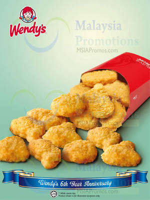 Featured image for Wendy’s RM6 For 15pcs Chicken Nuggets Promo 30 Mar 2014