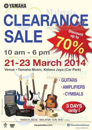 Featured image for (EXPIRED) Yamaha Up To 70% OFF Clearance SALE @ Petaling Jaya Selangor 21 – 23 Mar 2014