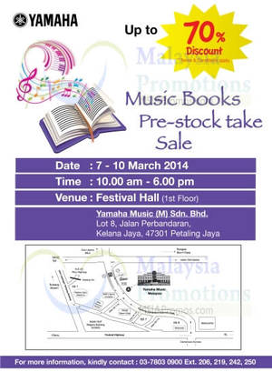 Featured image for (EXPIRED) Yamaha Music Books Pre-Stock SALE @ Petaling Jaya 7 – 10 Mar 2014