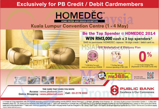 30 Apr Public Bank Top Spender Prize, Gifts with Minimum Purchase