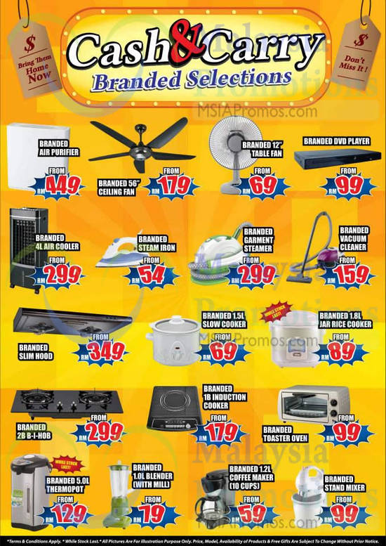 Cash n Carry, Home, Kitchen Appliances, Fans, Rice Cookers, Vacuum Cleaner, Toaster Oven, Induction Cooker, Coffee Maker