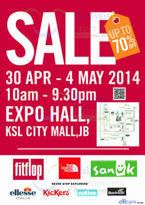 Featured image for (EXPIRED) FitFlop, Bratpack, Kickers, North Face & More Up To 70% OFF SALE 30 Apr – 4 May 2014