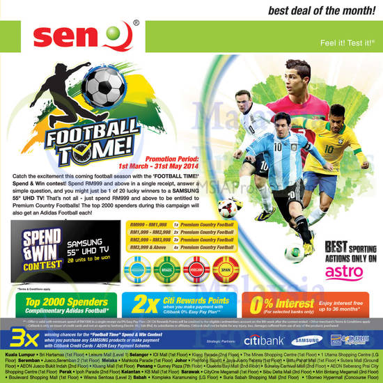 Football Time Spend n Win Contest, Citibank, Samsung