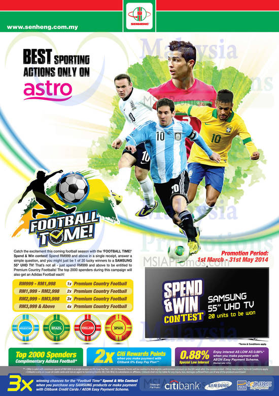 Football Time Spend n Win Contest, Citibank, Samsung