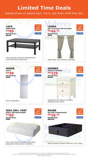 Featured image for IKEA Limited Time Deals 3 – 30 Apr 2014