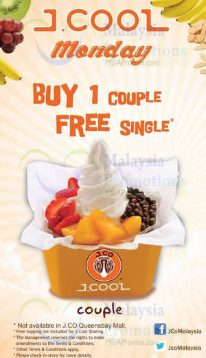 Featured image for (EXPIRED) J.CO Donuts & Coffee Buy J.Cool Couple Get 1 Single FREE Mondays Promo 15 Sep 2014