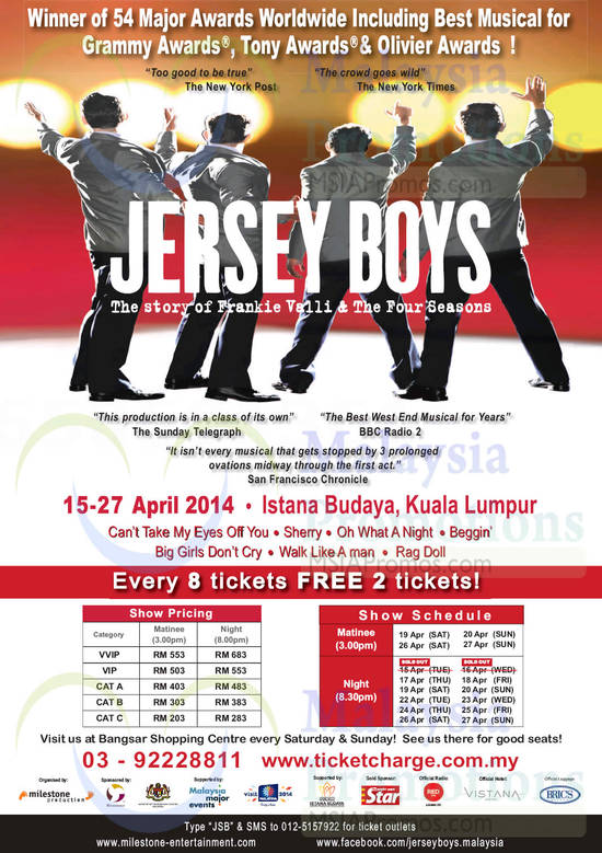 Jersey Boys 22 Apr 2014