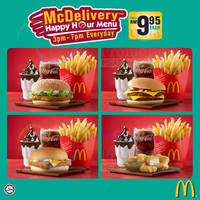 Featured image for McDonald’s McDelivery RM9.95 Special Set Meals Happy Hour Menu 8 Apr 2014