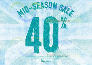 Featured image for (EXPIRED) Pepe Jeans London Mid Season SALE 40% OFF Spring/Summer Collection 4 – 20 Apr 2014