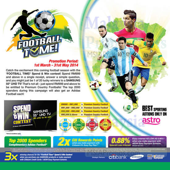 Senheng, Football Time Spend n Win Contest, Samsung