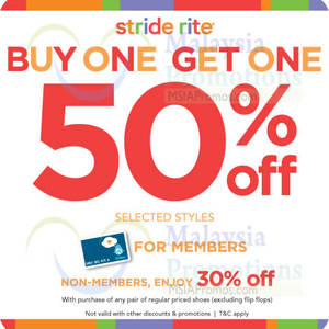 Featured image for Stride Rite 30% OFF 2nd Shoes Promo 24 Apr – 1 Jun 2014