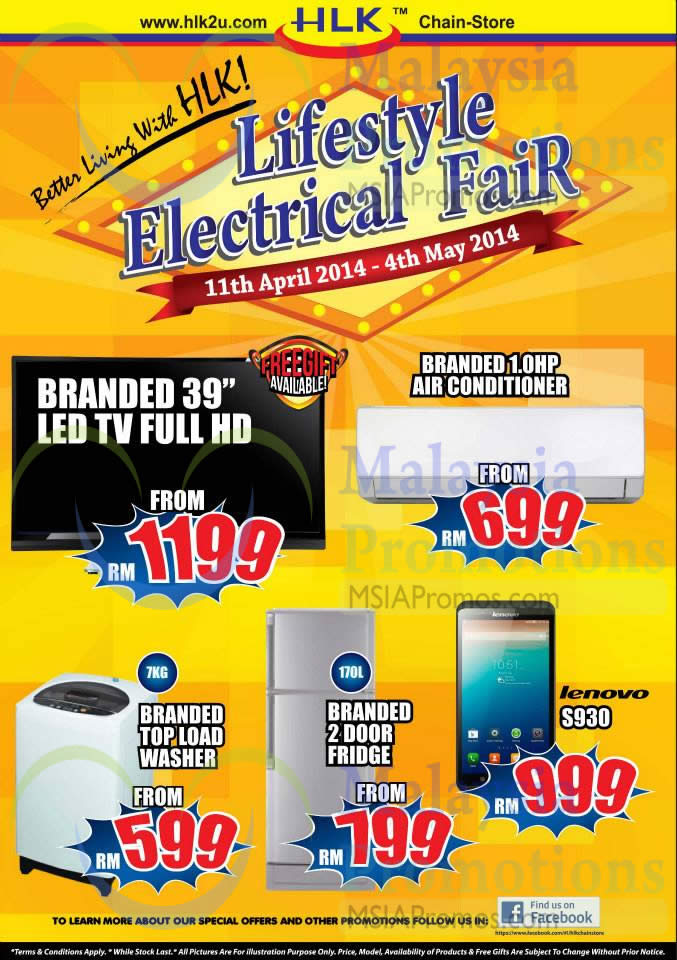 Featured image for HLK Lifestyle Electrical Fair Offers 11 Apr - 4 May 2014