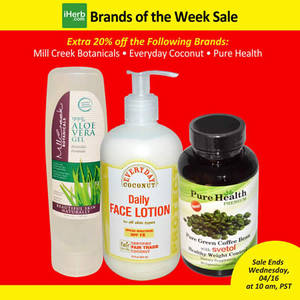 Featured image for (EXPIRED) iHerb 20% OFF Mill Creek Botanicals, Everyday Coconut & Pure Health 11 – 16 Apr 2014