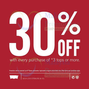 Featured image for (EXPIRED) Levi’s 20% OFF Promo 26 May – 15 Jun 2014