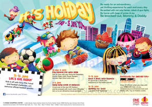 Featured image for (EXPIRED) 1 Utama It’s Holiday Promotions & Activities 28 May – 15 Jun 2014