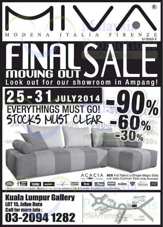 26 Jul Final Moving Out Sale