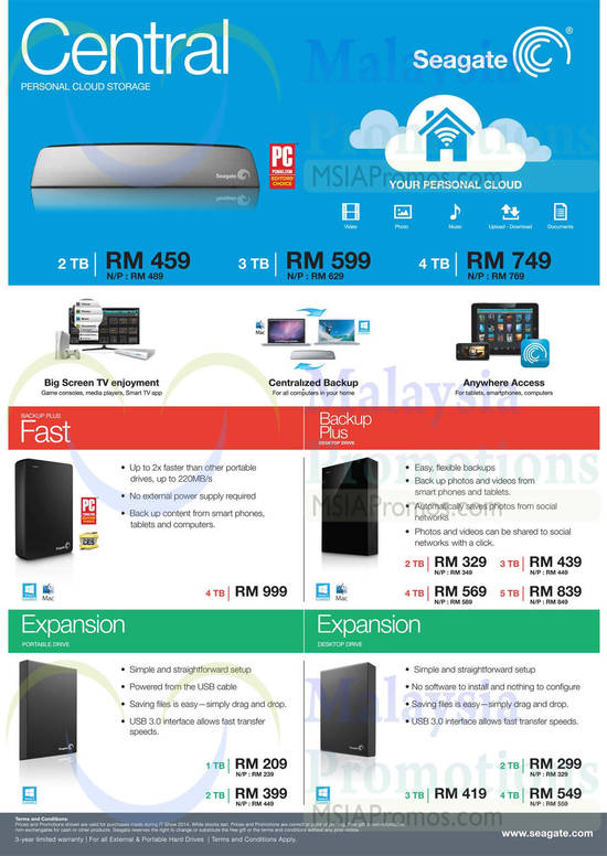 5 Jun Seagate Central Personal Cloud Storage, Backup Plus Fast, Desktop Drive, Expansion Portable Drive