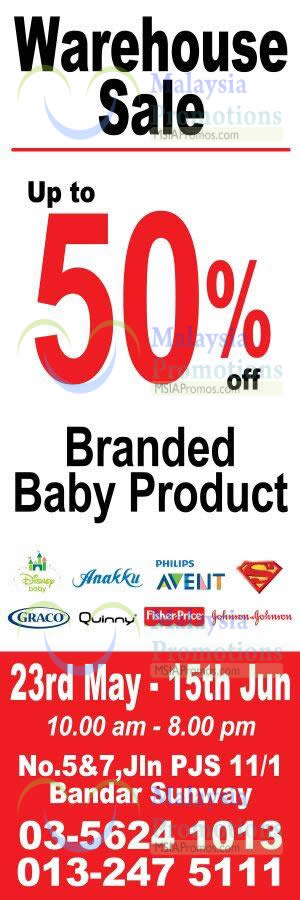 Featured image for Baby Outlet Warehouse SALE @ Bandar Sunway 23 May – 15 Jun 2014