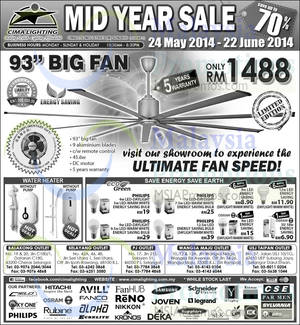 Featured image for (EXPIRED) Cima Lighting Mid Year SALE 24 May – 22 Jun 2014