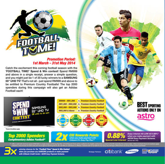 Football Time, Spend n Win, Citi Rewards Points