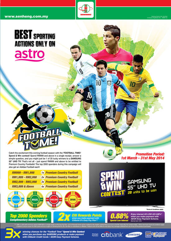 Football Time, Spend n Win, Citi Rewards Points