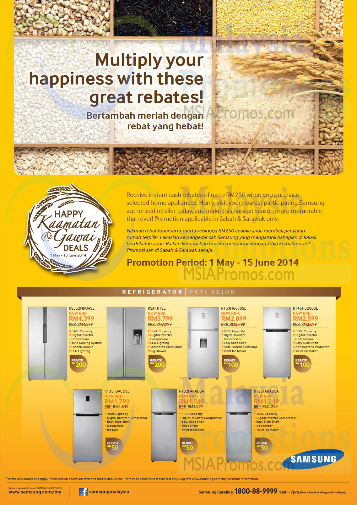 Featured image for Samsung Washers, Fridges & Home Appliances Offers @ Sabah & Sarawak 1 May - 15 Jun 2014